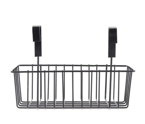 Homynest Set of4 Metal Wire Multipurpose Over Door Basket Hanging Cabinet Storage Organizer Bin for Kitchen Pantry Bathroom Black Space Saving Durable Heavy Duty Compact and Durable
