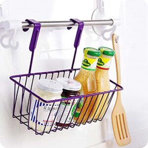Homynest Set of4 Metal Wire Multipurpose Over Door Basket Hanging Cabinet Storage Organizer Bin for Kitchen Pantry Bathroom Black Space Saving Durable Heavy Duty Compact and Durable