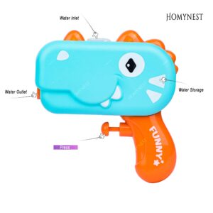 Homynest Holi 1 Blaster Toys Pichkari Funny Cartoon Of Crocodile Shooting 100 Water Balloons 1 PKT Gulal Color Multicolors Holi Pressure Outdoor Blaster Water Gun Toys Pressure Water Gun Toy