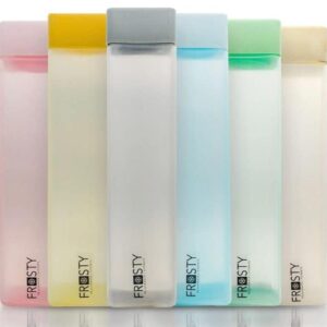 Homynest Frosty Food Grade SQUARE Reusable Plastic Fridge Water Bottle I Gift Set I Leak Proof I BPA Free I Ideal for Gym