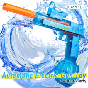 Homynest Holi 1 Pcs Electric Water Guns Transparent Pichkari (Blue
