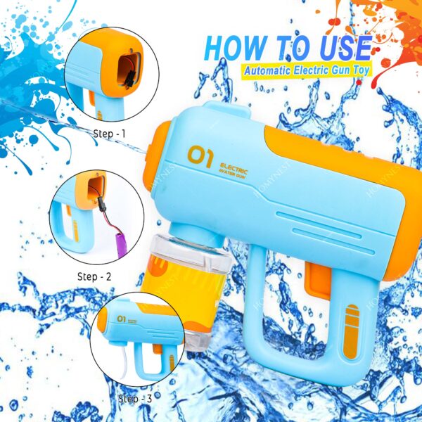 Homynest Toys Gun 1Pcs Automatic Electric Gun 1Pcs Mineral Water Bottle Tank with Rechargeable Battery