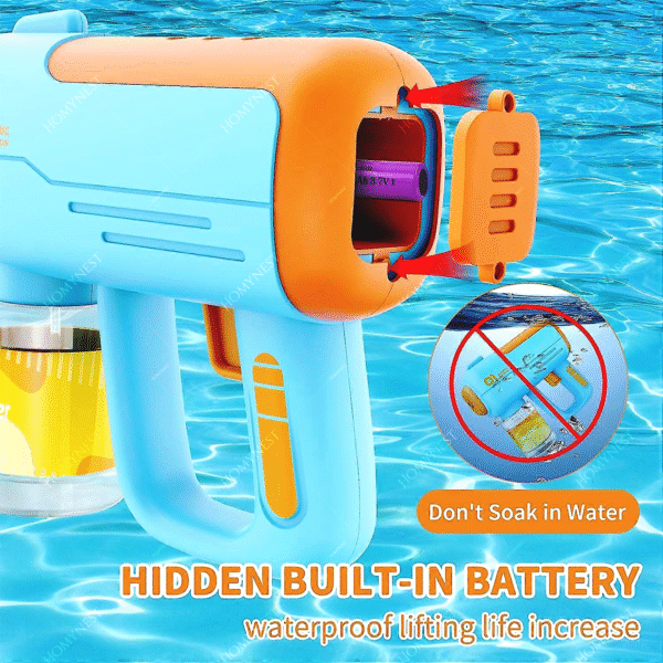 Homynest Toys Gun 1Pcs Automatic Electric Gun 1Pcs Mineral Water Bottle Tank with Rechargeable Battery