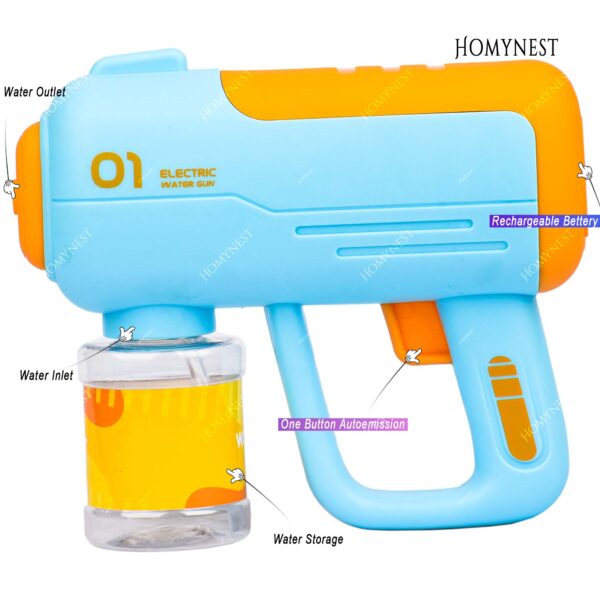 Homynest Toys Gun 1Pcs Automatic Electric Gun 1Pcs Mineral Water Bottle Tank with Rechargeable Battery