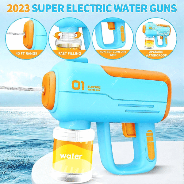 Homynest Toys Gun 1Pcs Automatic Electric Gun 1Pcs Mineral Water Bottle Tank with Rechargeable Battery
