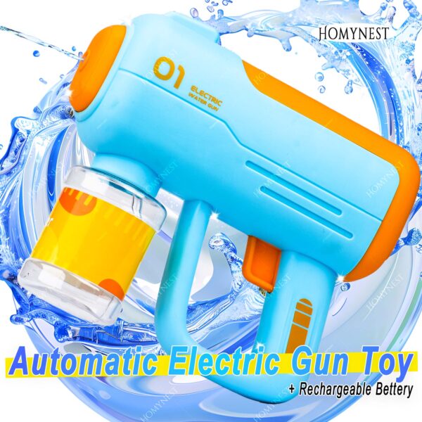 Homynest Toys Gun 1Pcs Automatic Electric Gun 1Pcs Mineral Water Bottle Tank with Rechargeable Battery