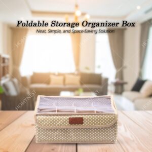 Homynest Big 12 Grid Cloth Storage bag Foldable Storage Box Drawer Bin Baby Cloth Panties Belts Socks Ties Scarf Hair Accessories Multicolor