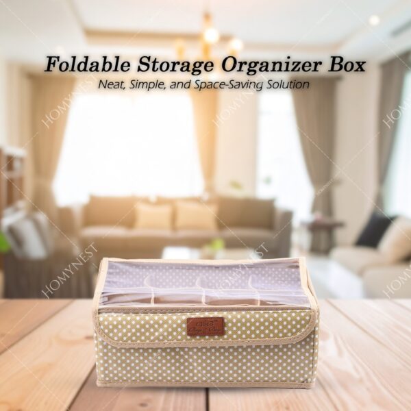 Homynest Big 12 Grid Cloth Storage bag Foldable Storage Box Drawer Bin Baby Cloth Panties Belts Socks Ties Scarf Hair Accessories Multicolor