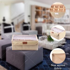 Homynest Big 12 Grid Cloth Storage bag Foldable Storage Box Drawer Bin Baby Cloth Panties Belts Socks Ties Scarf Hair Accessories Multicolor