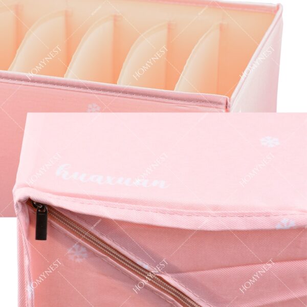Homynest Big 7 Grid Cloth Storage bag Foldable Storage Box Drawer Bin Baby Cloth Panties Belts Socks Ties Scarf Hair Accessories Multicolor