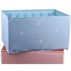 Homynest 2-Pack Foldable 7 Vertical Grid Clothing Storage Box