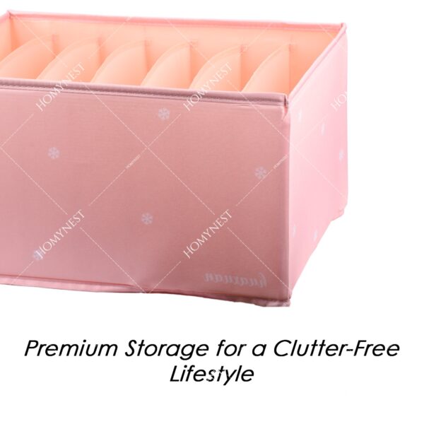 Homynest Big 7 Grid Cloth Storage bag Foldable Storage Box Drawer Bin Baby Cloth Panties Belts Socks Ties Scarf Hair Accessories Multicolor