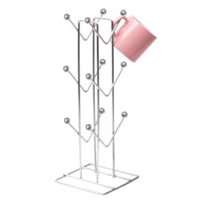 Homynest Pack of 2 Stainless Steel 12 Cup Hold Rack Ideal for Kitchen