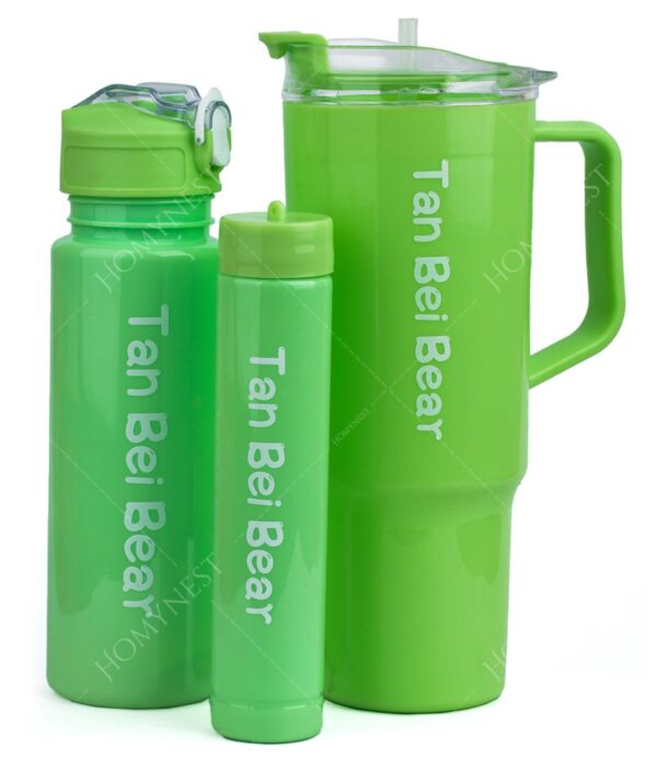 Homynest Plastic Tumbler & Water Bottle Set – 40oz