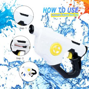 Homynest Black & White Classic Theme 1 Pcs Super Electric Holi Water Gun Toy Pichkari-Rechargeable Battery