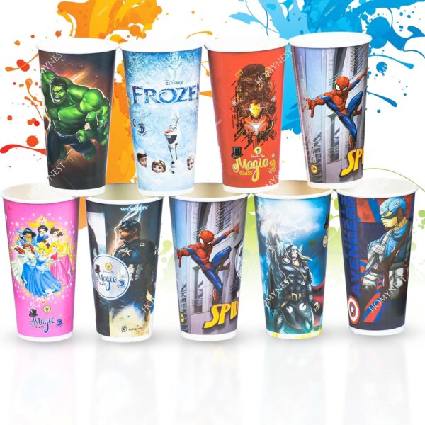 Homynest Holi Magic Glass (Famous Character Theme) 10 Pcs Magic Color Glass