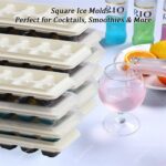 Homynest 2 Pack with 24 Diamond Ice Cube Silicone Ice Cube Trays - 24 Ice Cube in Both Ice Tray [Multicolor]