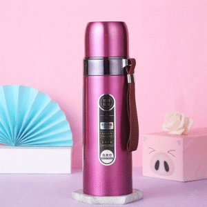 Homynest 500ml Stainless Steel Vacuum Flask Water Bottle Vacuum Insulated Thermos for Tea Coffee Airtight Cap with Cup for Hot and Cold Outdoor Office Camping Travel Mug Multicolor