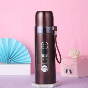 Homynest 500ml Stainless Steel Vacuum Flask Water Bottle Vacuum Insulated Thermos for Tea Coffee Airtight Cap with Cup for Hot and Cold Outdoor Office Camping Travel Mug Multicolor