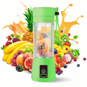 Homynest Portable Electric Juice Maker (380ml, Multicolor)| USB Rechargeable 6-Blade Juicer Bottle Shaker | 150W Blender for Fruits, Vegetables, Protein Powder | BPA-Free