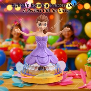 Homynest Dancing Princess Musical Light-Up Toy, Battery Operated, 23 x 16.5 x 12.5 cm, Purple