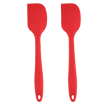 Homynest Non-Stick Premium Silicone Spatula Set of 2, Large Spoon, Heat Resistant, Cooking, Baking and Mixing, for Non-Stick Cookware, Seamless Design for Food-Grade, BPA Free, Red.