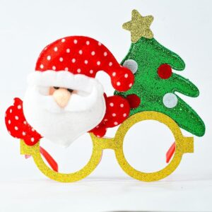 Homynest 3pcs Christmas Eyeglasses/Goggles Merry Christmas Party Props - Party Favors Christmas Gift for Kids