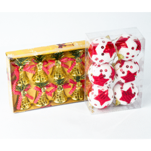 Homynest 1 Golden Decoration items bell 1 Large Box Ball (Random Color) door hanging Ornaments