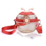 Homynest 1 Pcs Alien Ear Design Kids Bottle with 1 Strap 450 ML– Cute Portable Food Container, Multi-Compartment Lunch Box for Toddlers & Children, Leakproof, BPA-Free, with Stickers (Multicolor)