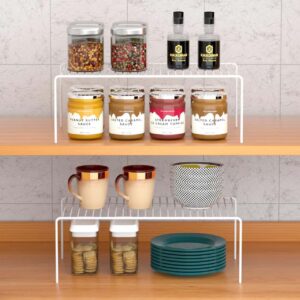 Homynest Pack Of 3 Stainless Steel Under Cabinet Kitchen Dish Rack Expandable Storage Floating Shelves For Kitchen Multipurpose Organizer Extend Up To 580 Mm With Anti-Rust Nano Coating White Shelves