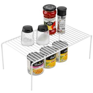 Homynest Pack Of 4 Stainless Steel Under Cabinet Kitchen Dish Rack Expandable Storage Floating Shelves For Kitchen Multipurpose Organizer Extend Up To 580 Mm With Anti-Rust Nano Coating White Shelves