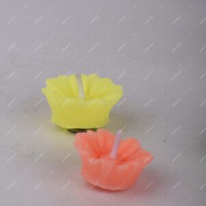 Homynest Wax Flower Diya Pack 12 Multicolor Diwali Rangoli Decor Tealight Candles Home Temple Puja Unscented